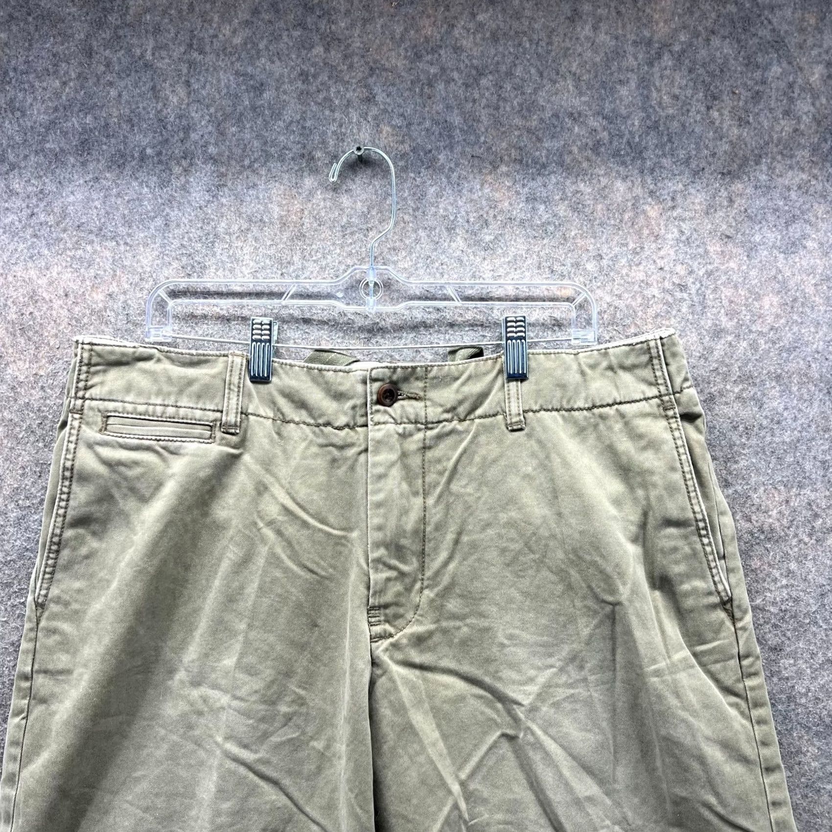 Polo Ralph Lauren VINTAGE Polo Ralph Lauren Shorts Mens 35 Green Olive Chino Flat Woven Cotton Size US S / EU 44-46 / 1 - 7 Thumbnail