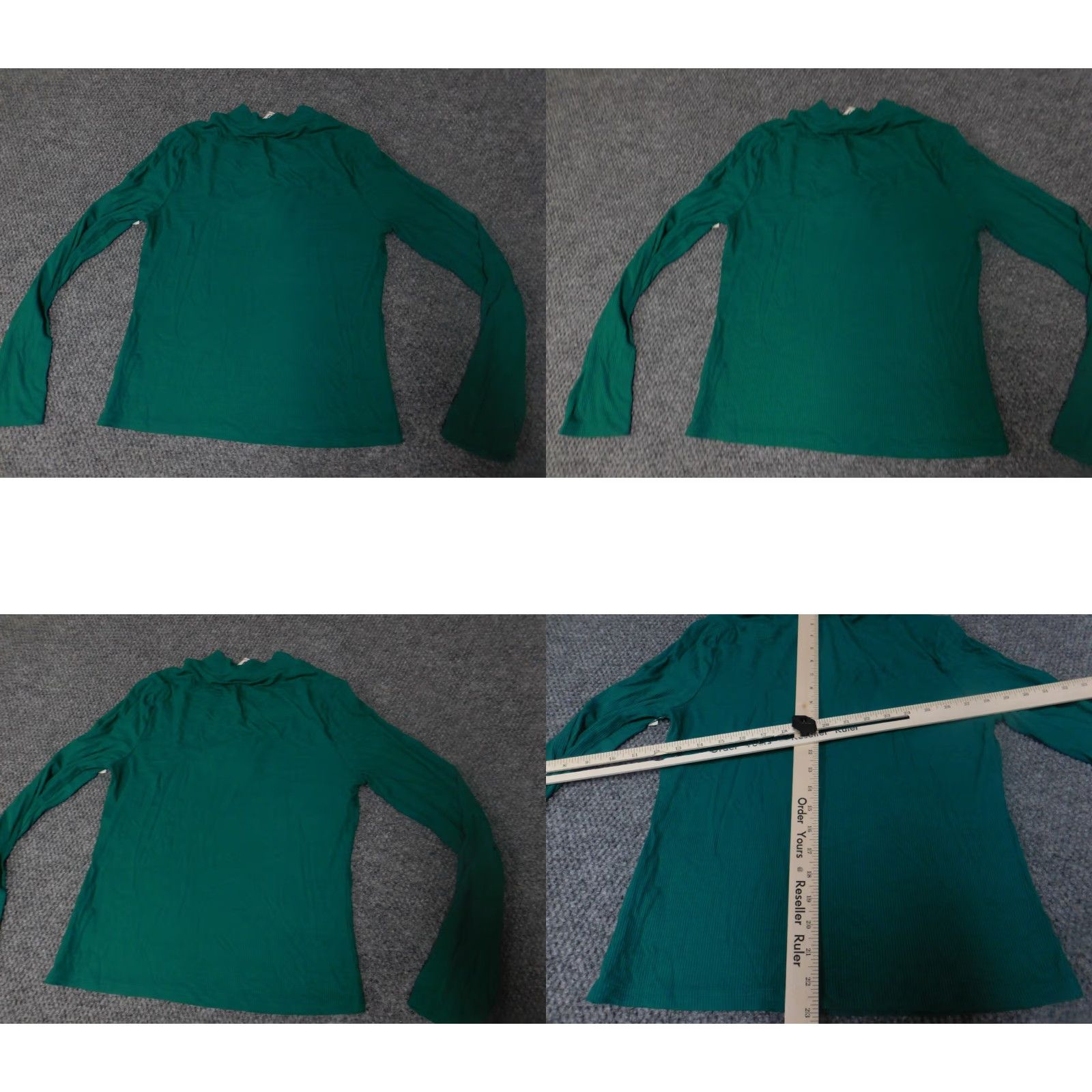 Vintage Self Esteem Blouse Shirt Womens XL Green Long Sleeve Round Neck Pullover Denim Rayon Button Casual Regular Open Vintage No Size XL / US 12-14 / IT 48-50 - 8 Thumbnail