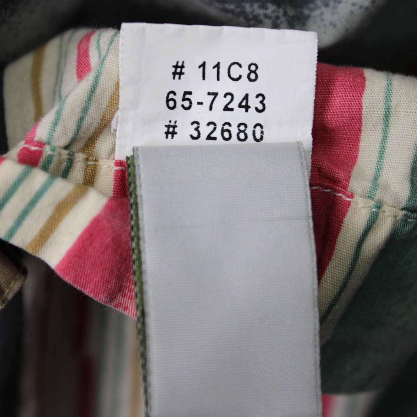 Orvis Orvis Shirt Mens Medium Green/Pink Striped 100% Cotton Short Sleeve Button-Up Shirt Size US M / EU 48-50 / 2 - 6 Thumbnail