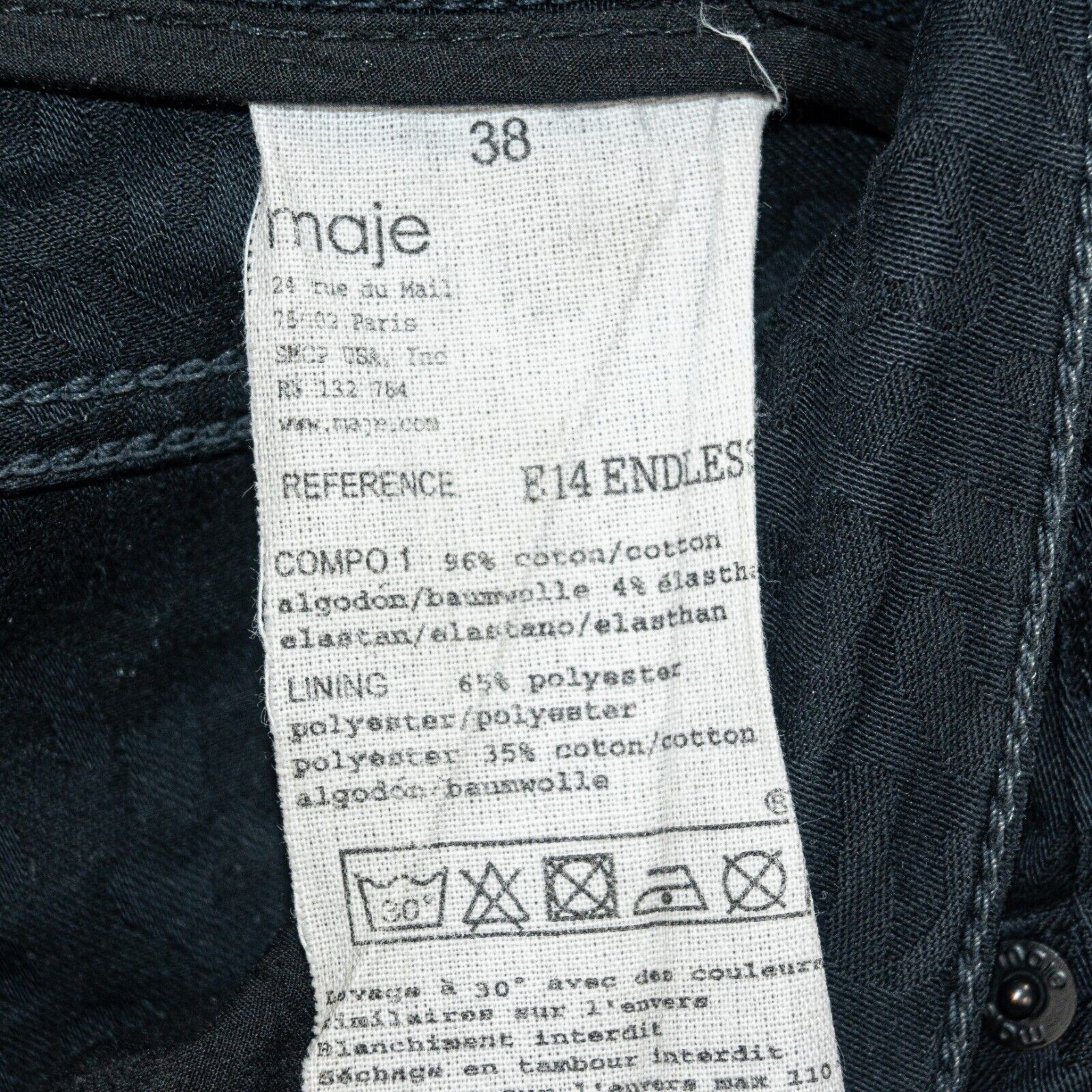 Maje MAJE Black Cheetah print stretch skinny jean pant cotton Size 28" / US 6 / IT 42 - 7 Thumbnail