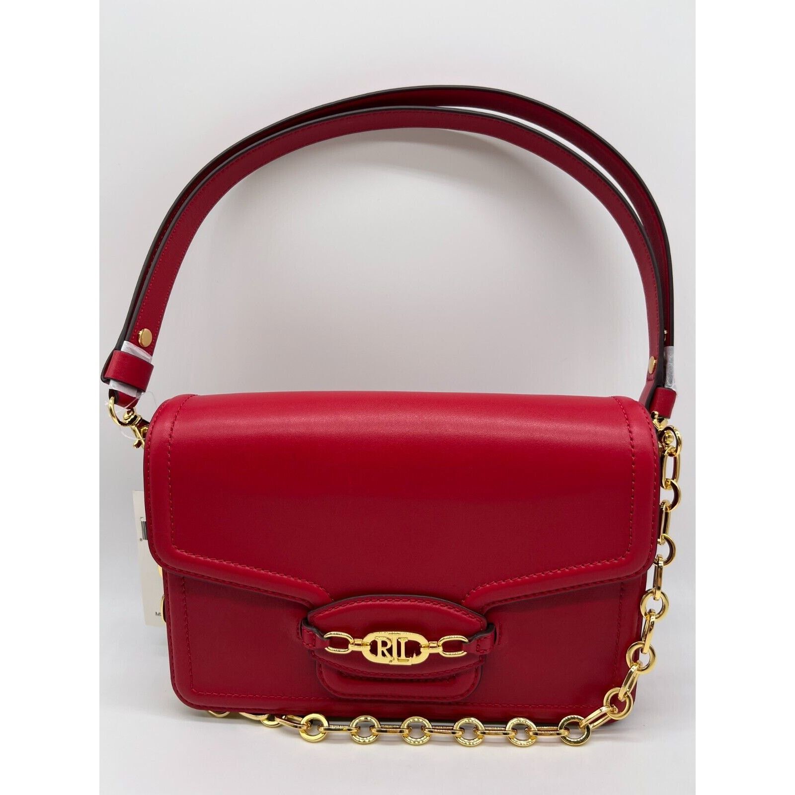 Lauren Ralph Lauren Lauren Ralph Lauren Holiday Red Leather Women Shoulder Bag Size ONE SIZE - 11 Thumbnail