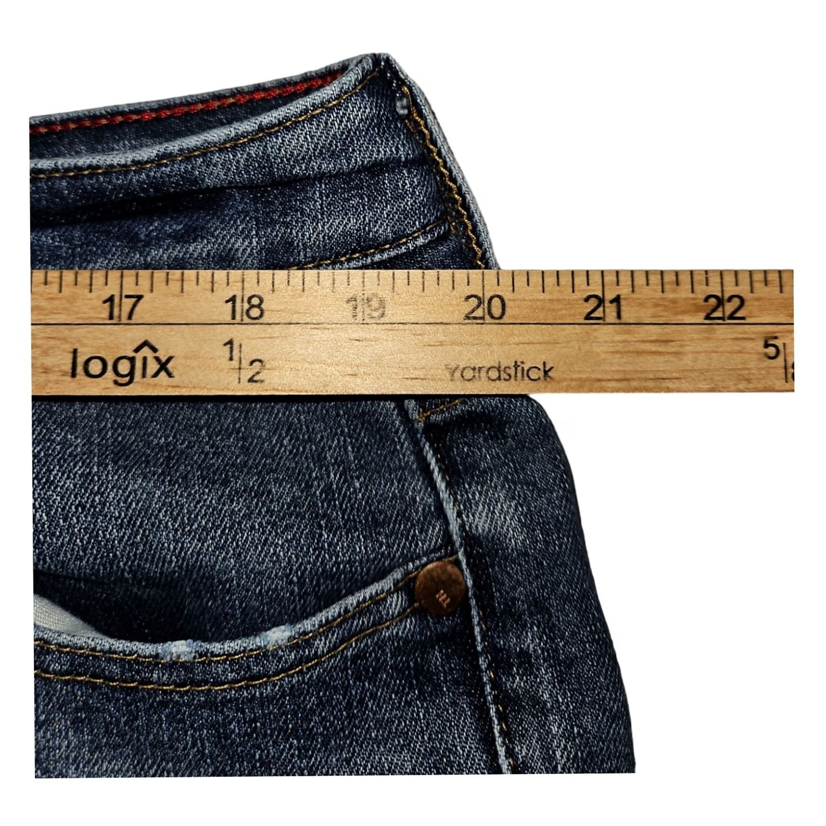 Tommy Hilfiger Vintage Tommy HIlfiger Jeans Womens 16 Boot Cut Blue Denim Embroidered Y2K Size 38" / US 16 / IT 52 - 6 Thumbnail