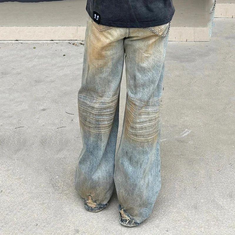 Japanese Brand × Jean × Vintage Washed Worn-out Mud Dyed Jeans Size US 31 - 5 Thumbnail