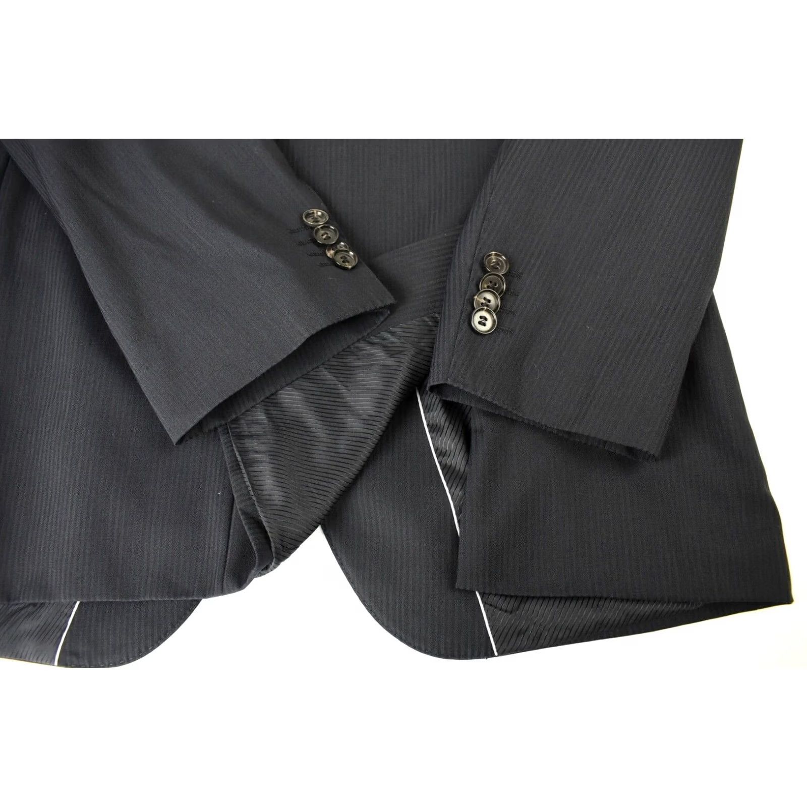 Hugo Boss HUGO BOSS The Rider Black Label Blazer Men's US 40 Virgin Wool Pinstriped Blue Size 40R - 5 Thumbnail