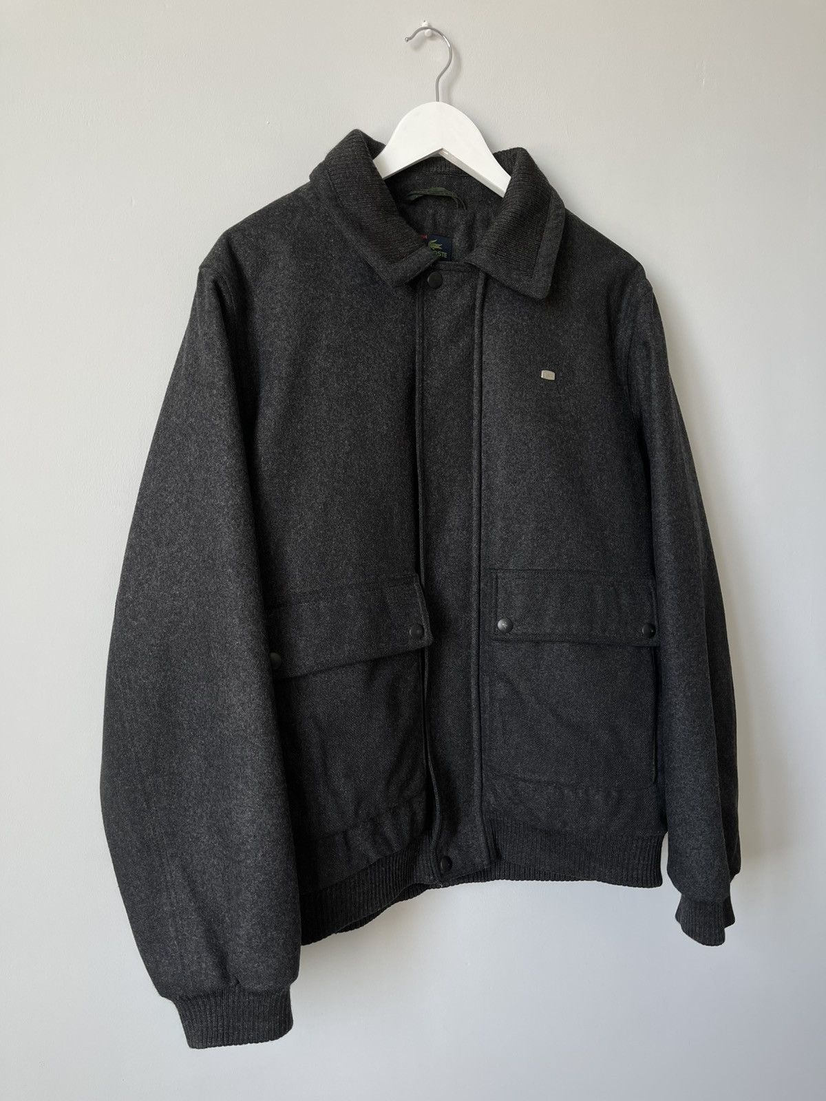 Lacoste VINTAGE LACOSTE WOOL BOMBER JACKET 90'S OLDMONEY FRANCE Size US L / EU 52-54 / 3 - 5 Thumbnail