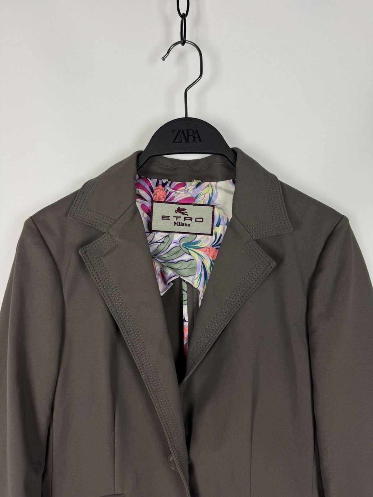 Etro Etro Milano Gray Classic Women’s Blazer Jacket Size M / US 6-8 / IT 42-44 - 2 Thumbnail