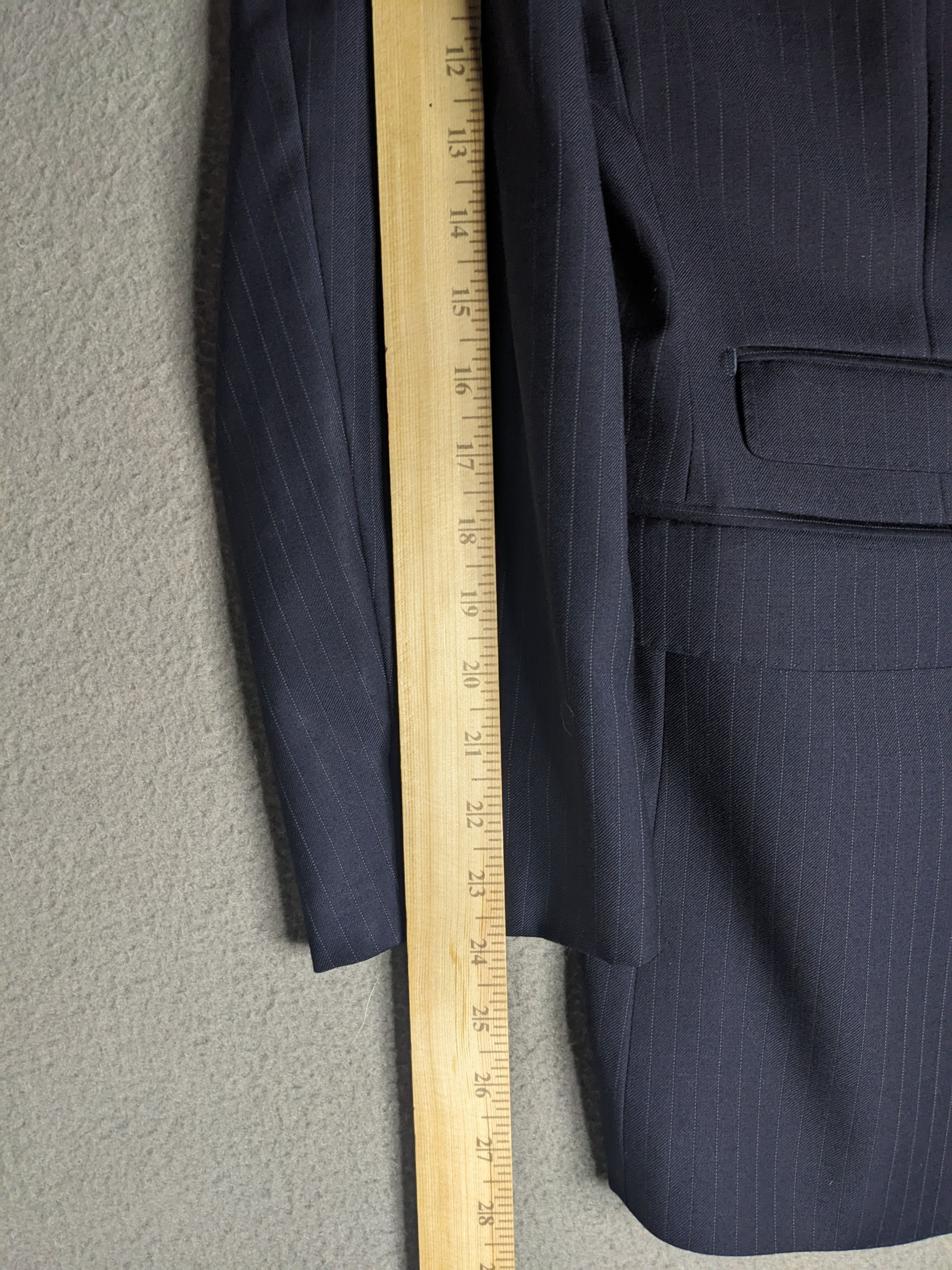 Spier & Mackay Spier MacKay Pinstripe Blazer 42R Navy Blue Wool Slim Coat Size 42R - 12 Thumbnail