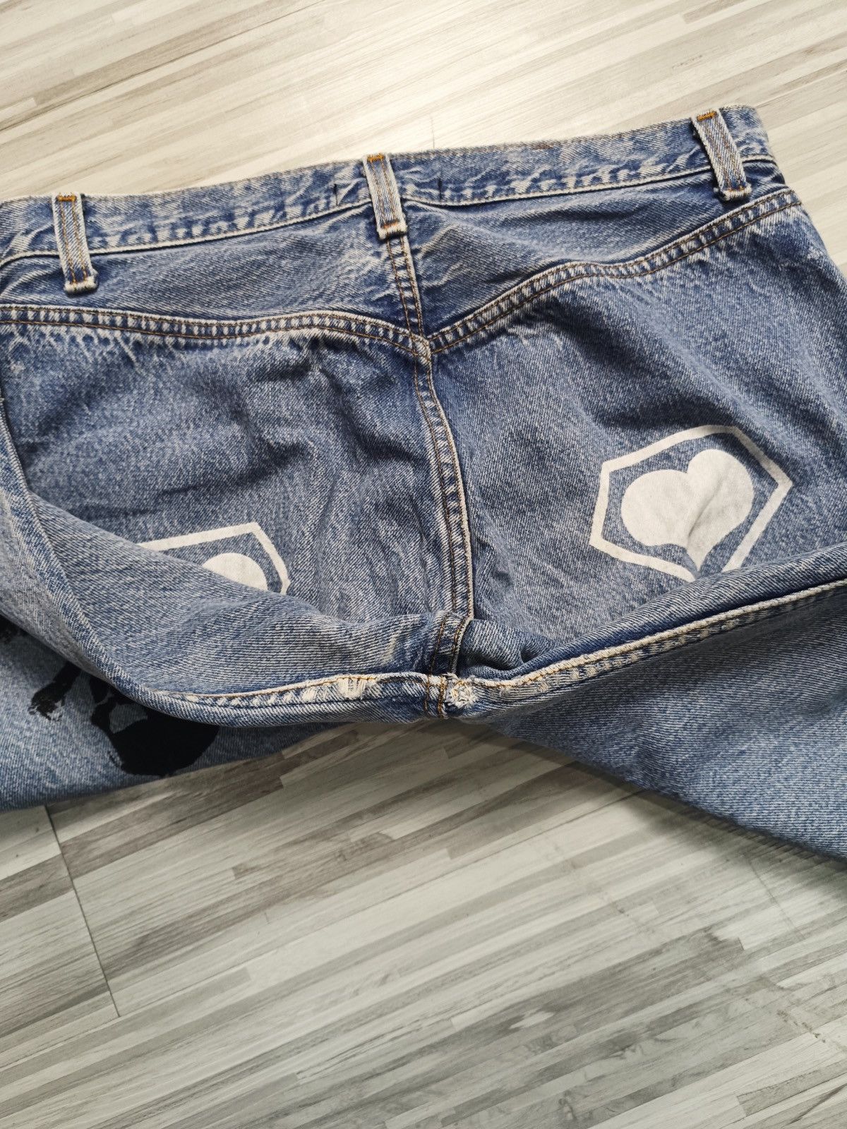 Japanese Brand × Jean × Vintage SUPERLOVERS jeans skull print Size US 32 / EU 48 - 13 Thumbnail
