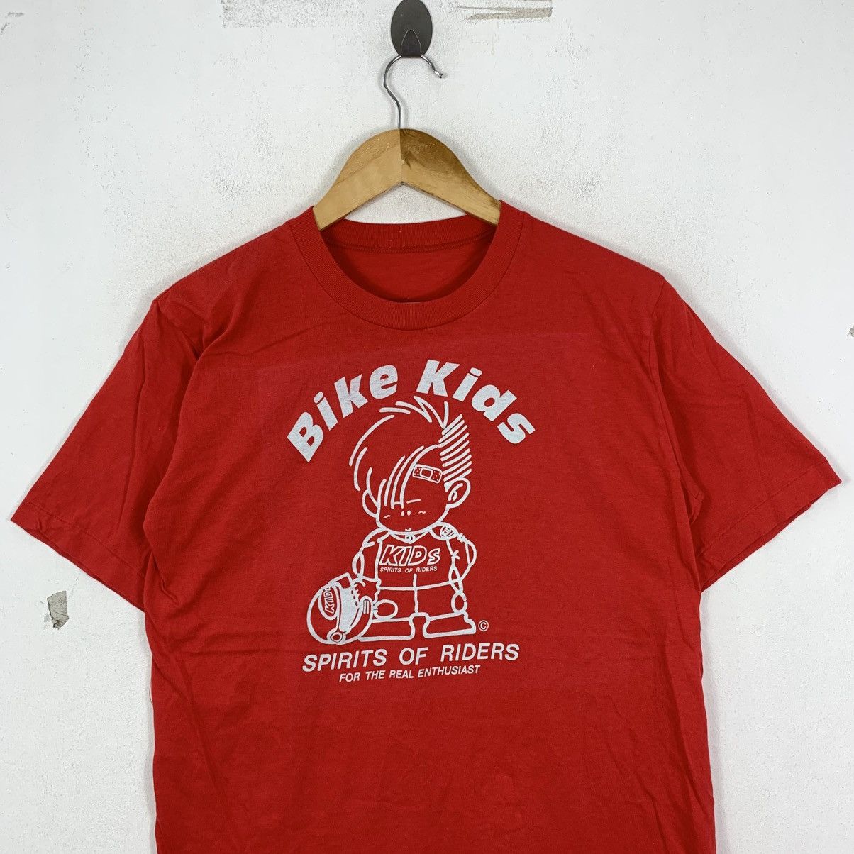 Vintage Vintage 90s BIKE KIDS Spirits Of Riders JapaneseBrand Tshirt Size US S / EU 44-46 / 1 - 3 Thumbnail