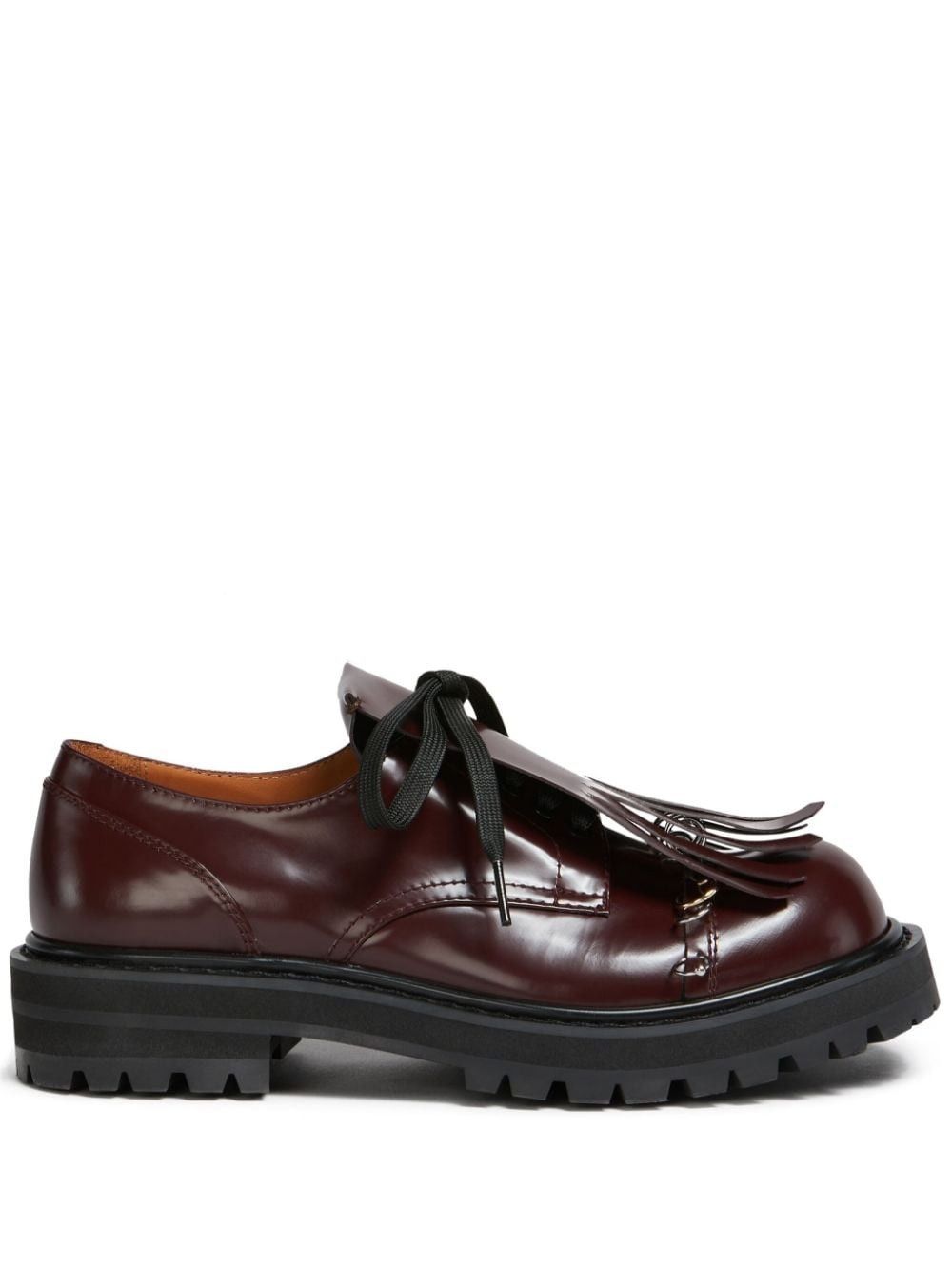Marni o1f1d3z0525 Tassel-Detail Lace-Up Shoes in Bordeaux Size US 8 / IT 38 - 1 Thumbnail