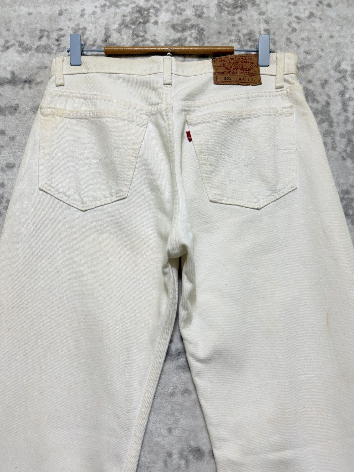 Levi's Vintage 80s LEVI'S 501 White Single R Denim Jeans Size US 30 / EU 46 - 9 Thumbnail