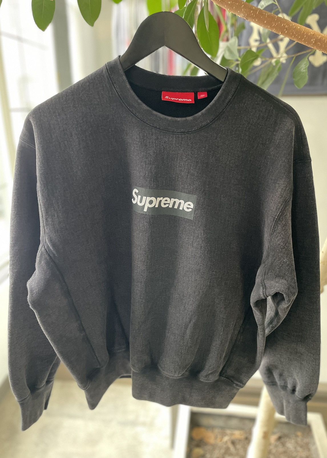 Supreme Washed Box Logo Crewneck 