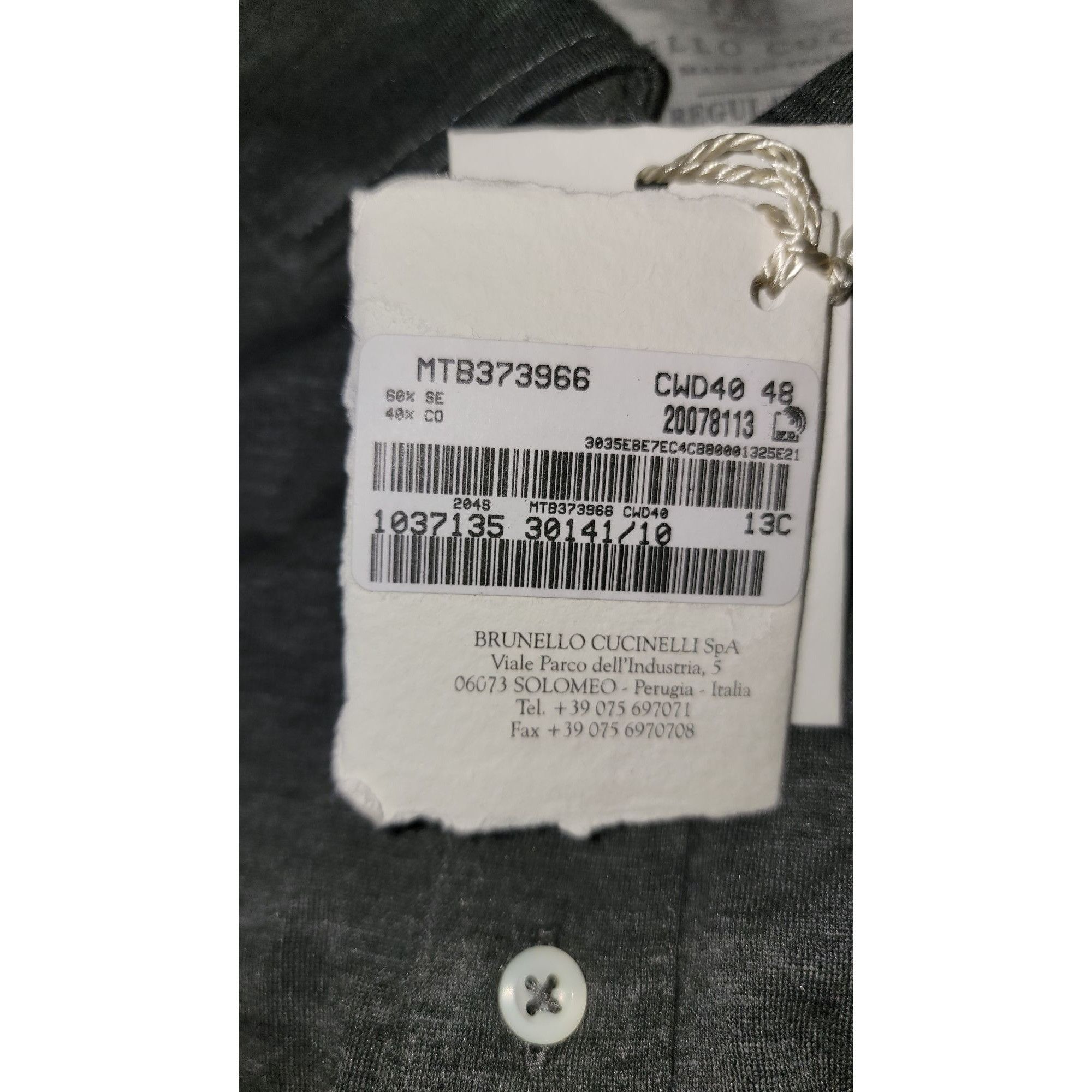 Brunello Cucinelli Brunello Cucinelli Layered-Effect Silk-Cotton Polo Shirt – S Size US M / EU 48-50 / 2 - 5 Thumbnail