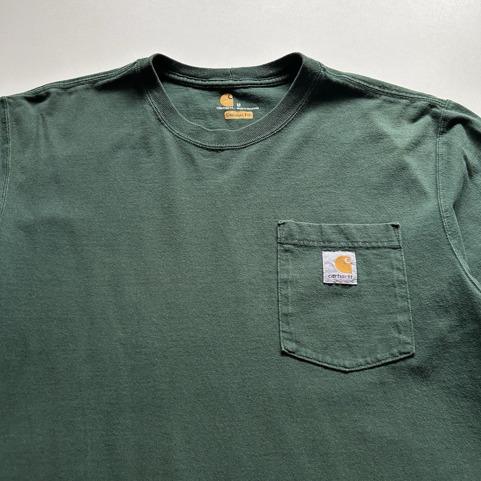 Carhartt Vintage Y2K Carhartt Pocket T Shirt Medium Faded Green Rare Size US M / EU 48-50 / 2 - 2 Thumbnail