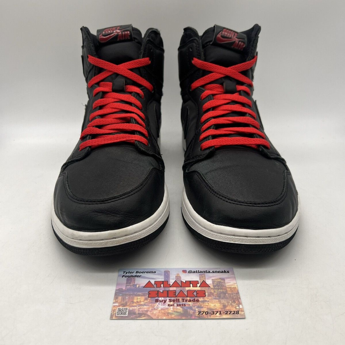 Nike Air Jordan 1 high black gym red Size US 14 / EU 47 - 2 Thumbnail