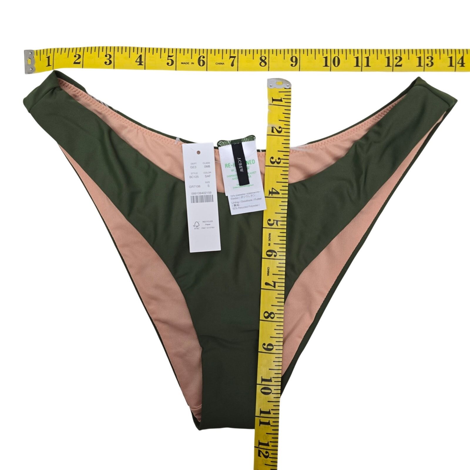 J.Crew NWT J. Crew Curved Waist Cheeky Bikini Bottoms Size S BC125 Size ONE SIZE - 10 Thumbnail