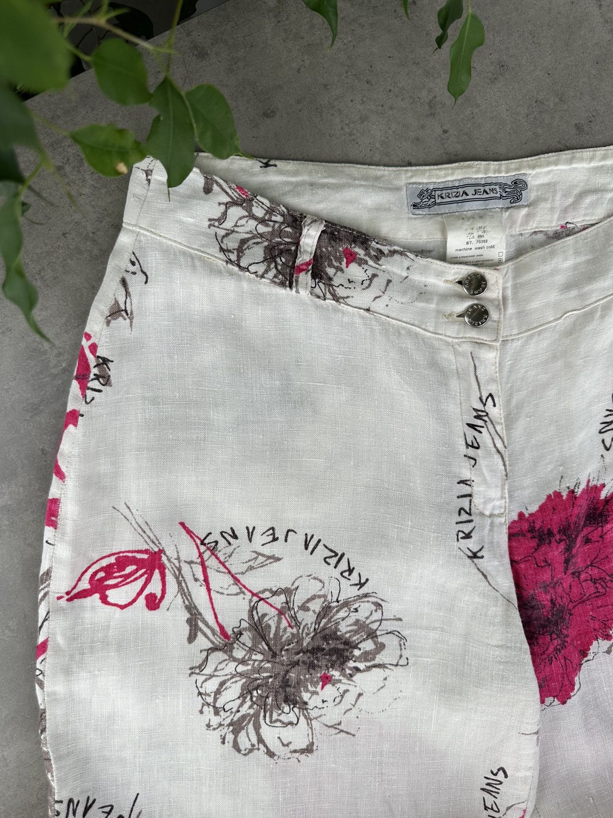 Krizia Uomo Krizia Jeans Multicolor Linen Pants Size US 34 / EU 50 - 4 Thumbnail