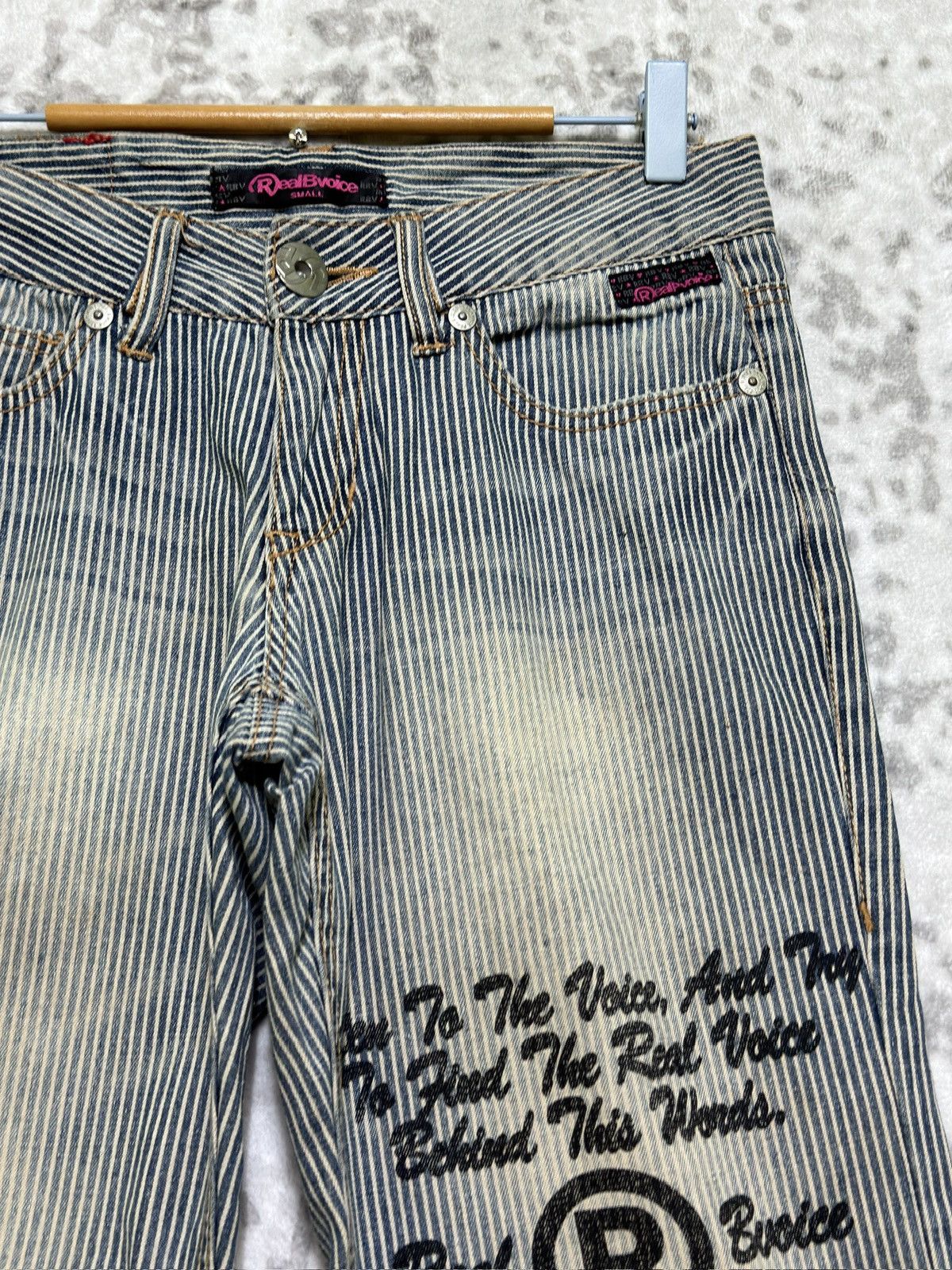 Hysteric Glamour Vintage Realbvoice Poem Print Abstract Graphic Denim Jeans Size US 29 - 5 Thumbnail