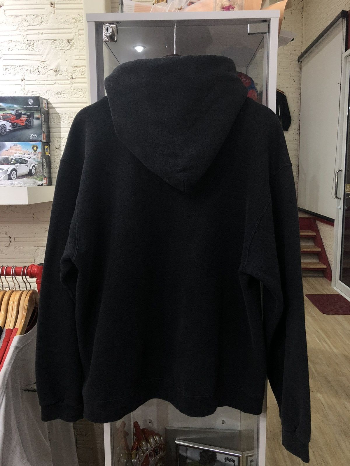 Nike × Vintage Nike vintage 90’s hoodie black swoosh center Size US L / EU 52-54 / 3 - 3 Thumbnail