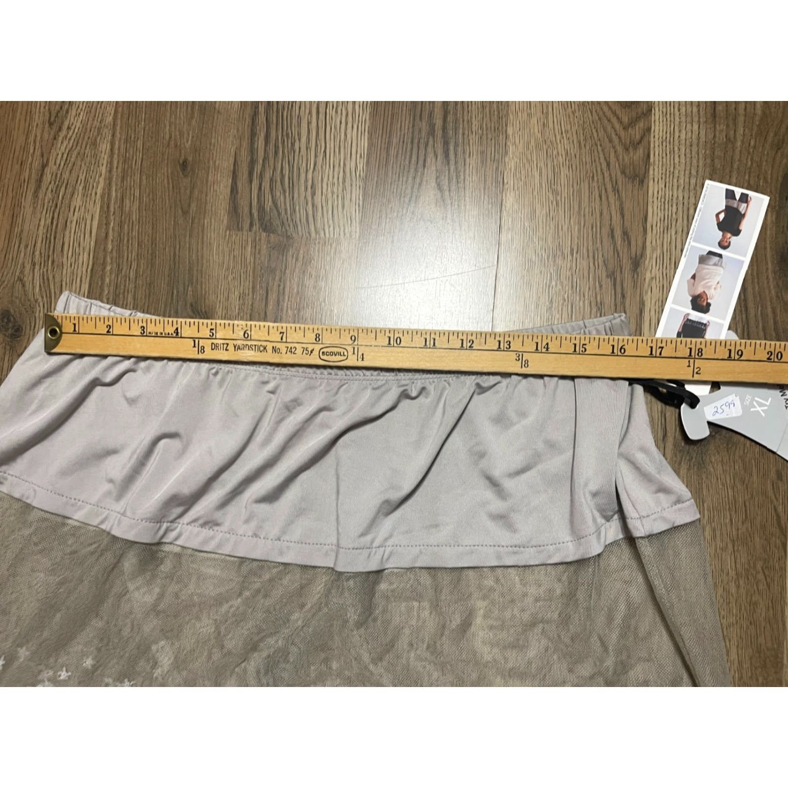 Vintage DEMDACO Skirt Women's XL Gray Slip Lace Pull On NWT Short A-Line Size 40" / US 18 - 5 Thumbnail