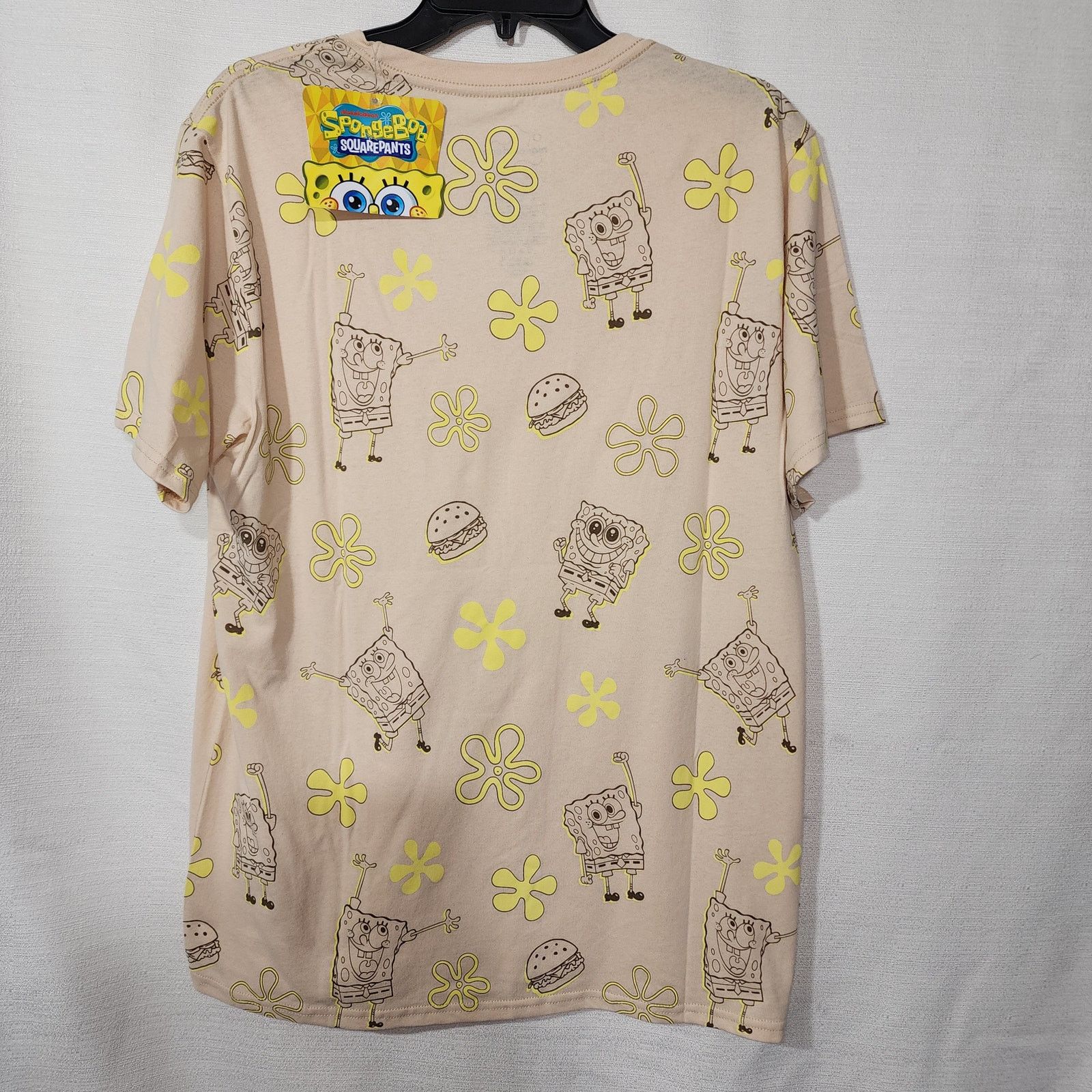 Peanuts SpongeBob and Krabby Patty men's medium short sleeve shirt Size US M / EU 48-50 / 2 - 5 Thumbnail