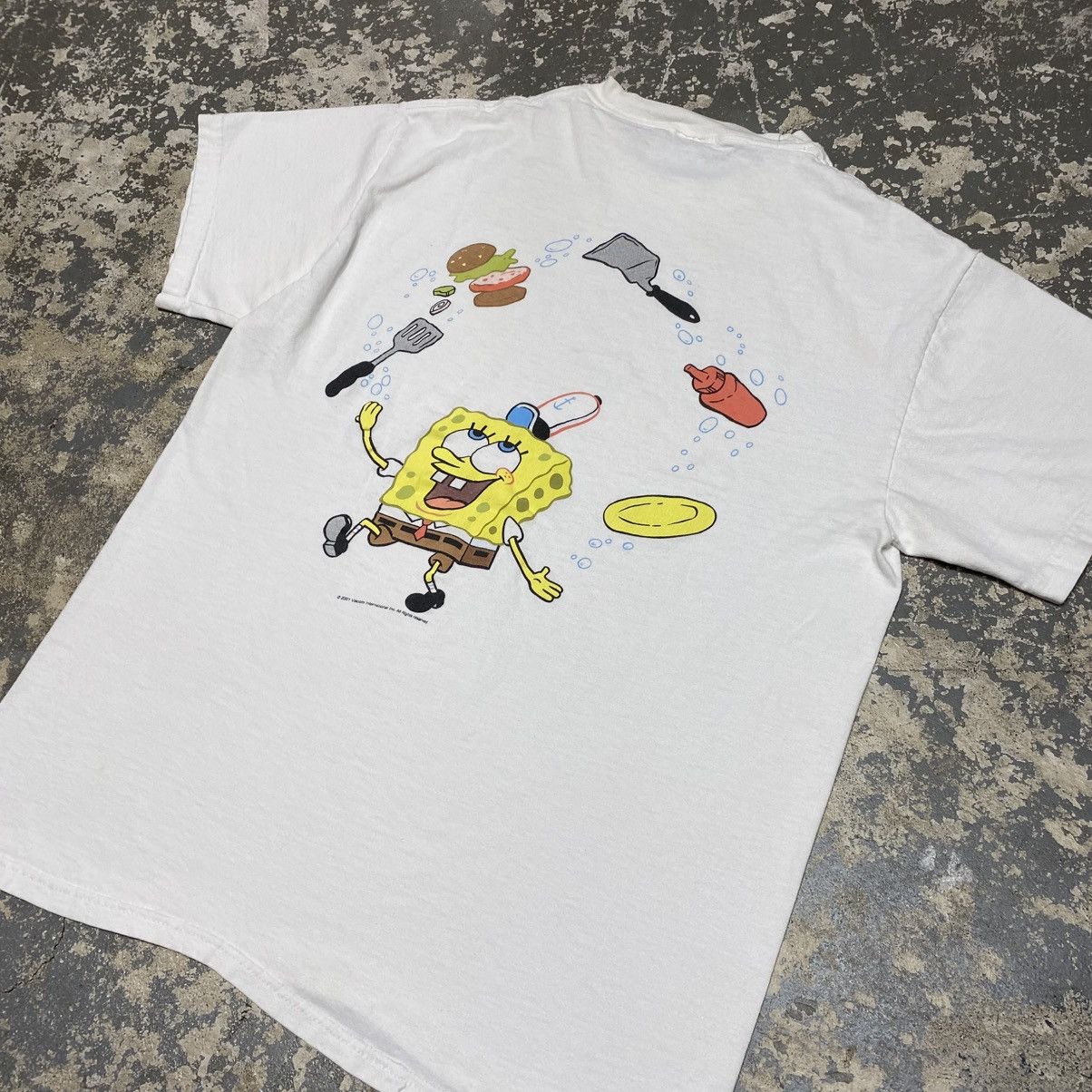 Nickelodeon × Vintage Vintage SpongeBob Krusty Krab Fine Dining Staff Tshirt 2001 Size US M / EU 48-50 / 2 - 2 Thumbnail
