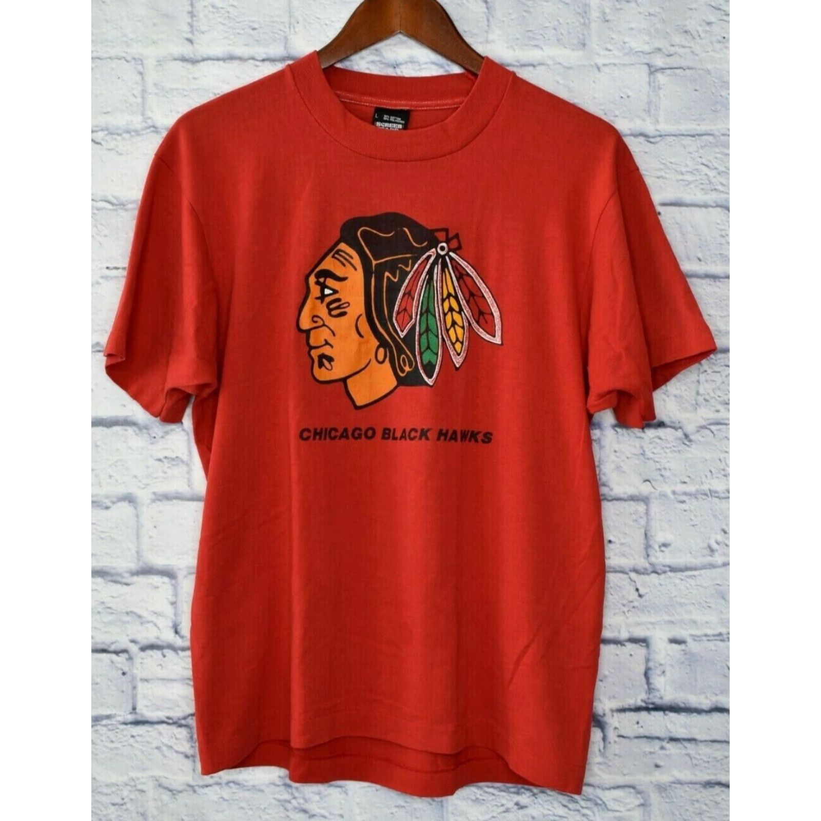 Vintage VINTAGE Chicago Black Hawks Hockey T Shirt Red Small Screen Stars Men Size US S / EU 44-46 / 1 - 2 Thumbnail