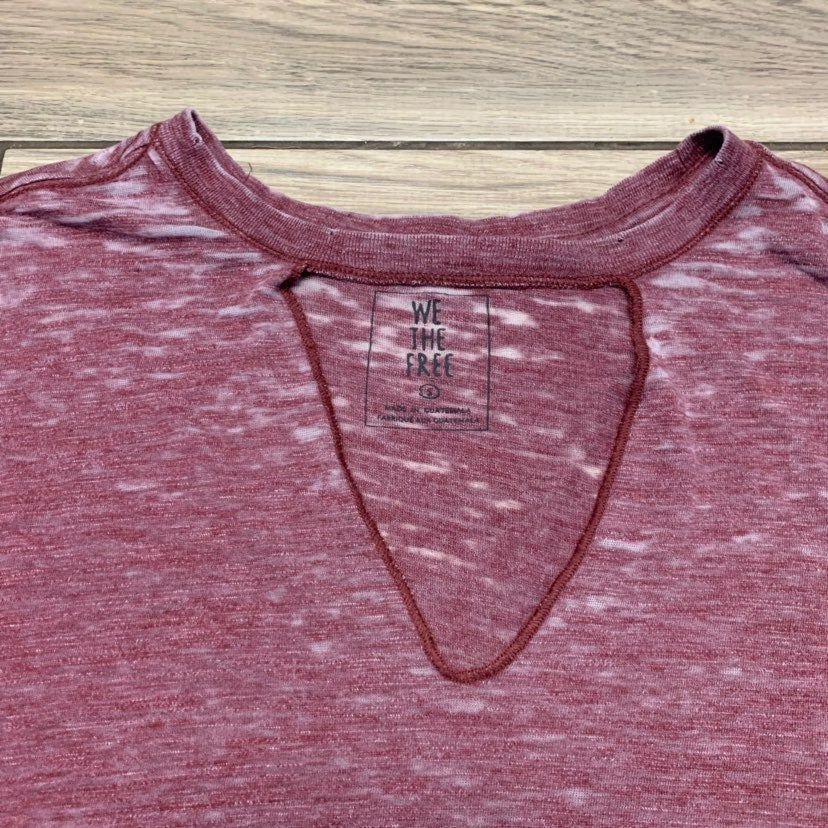 Free People Free People Womens Tshirt Maroon Small Bin C-26 Size S / US 4 / IT 40 - 6 Thumbnail