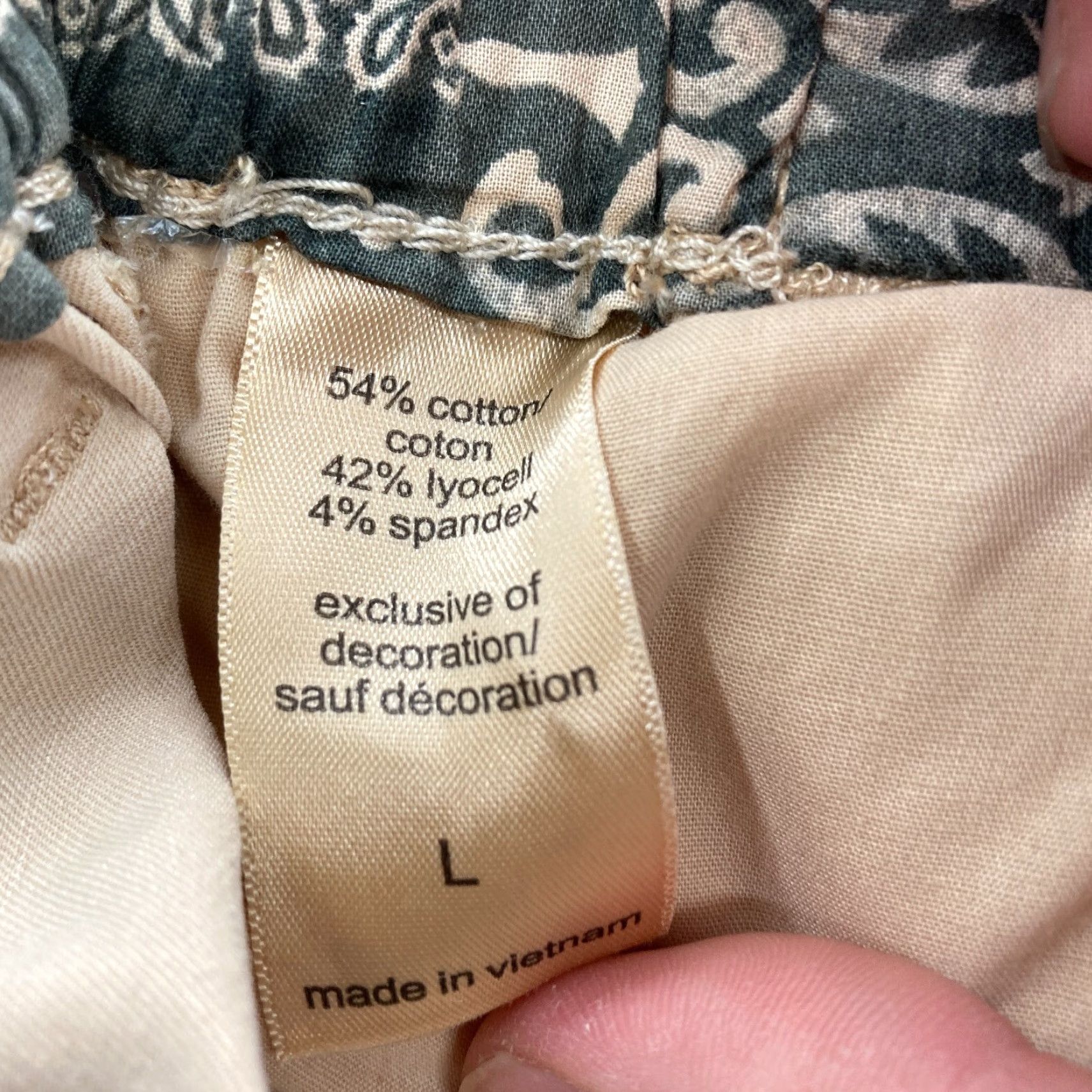 Vintage Maurices Chino Pants Women's Large Beige Stretch Lyocell Straight Leg NWT Size 36" / US 14 / IT 50 - 5 Thumbnail