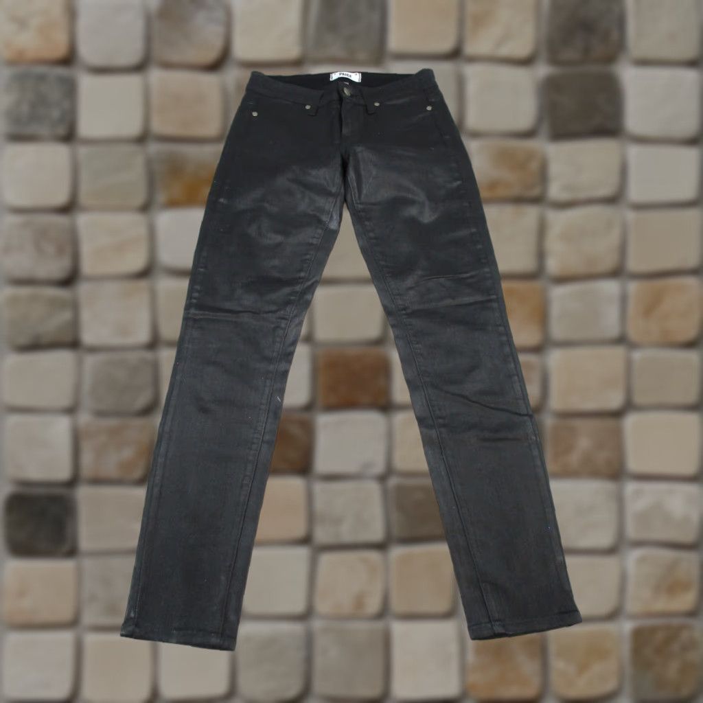 Paige VINTAGE Paige Women’s Skinny Jeans Ankle Black Coated Denim 26 Womens Size 26" / US 2 / IT 38 - 1 Thumbnail