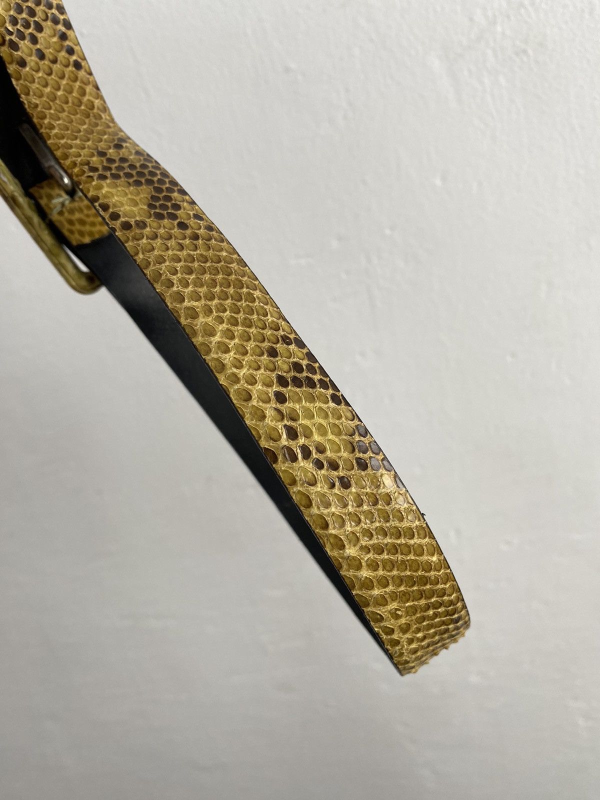 If Six Was Nine 100% Leather Snakeskin belt Size ONE SIZE - 5 Thumbnail