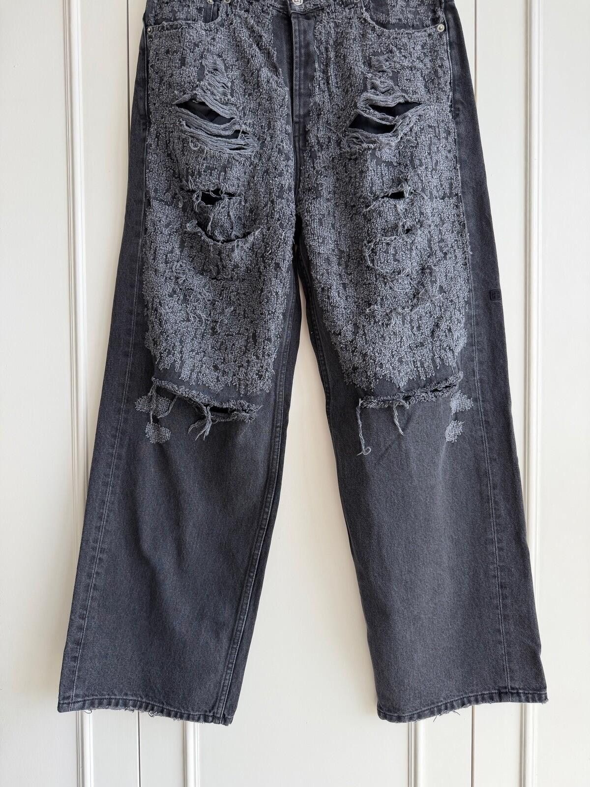 Ksubi new Ksubi mens jeans maxx asher black trashed 32 denim jean Size US 32 / EU 48 - 3 Thumbnail