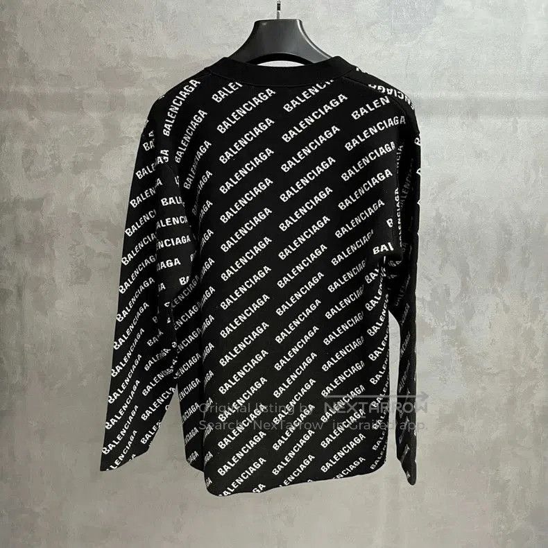 Balenciaga Balenciaga Black Logo Wool Cardigan. Size US S / EU 44-46 / 1 - 2 Thumbnail