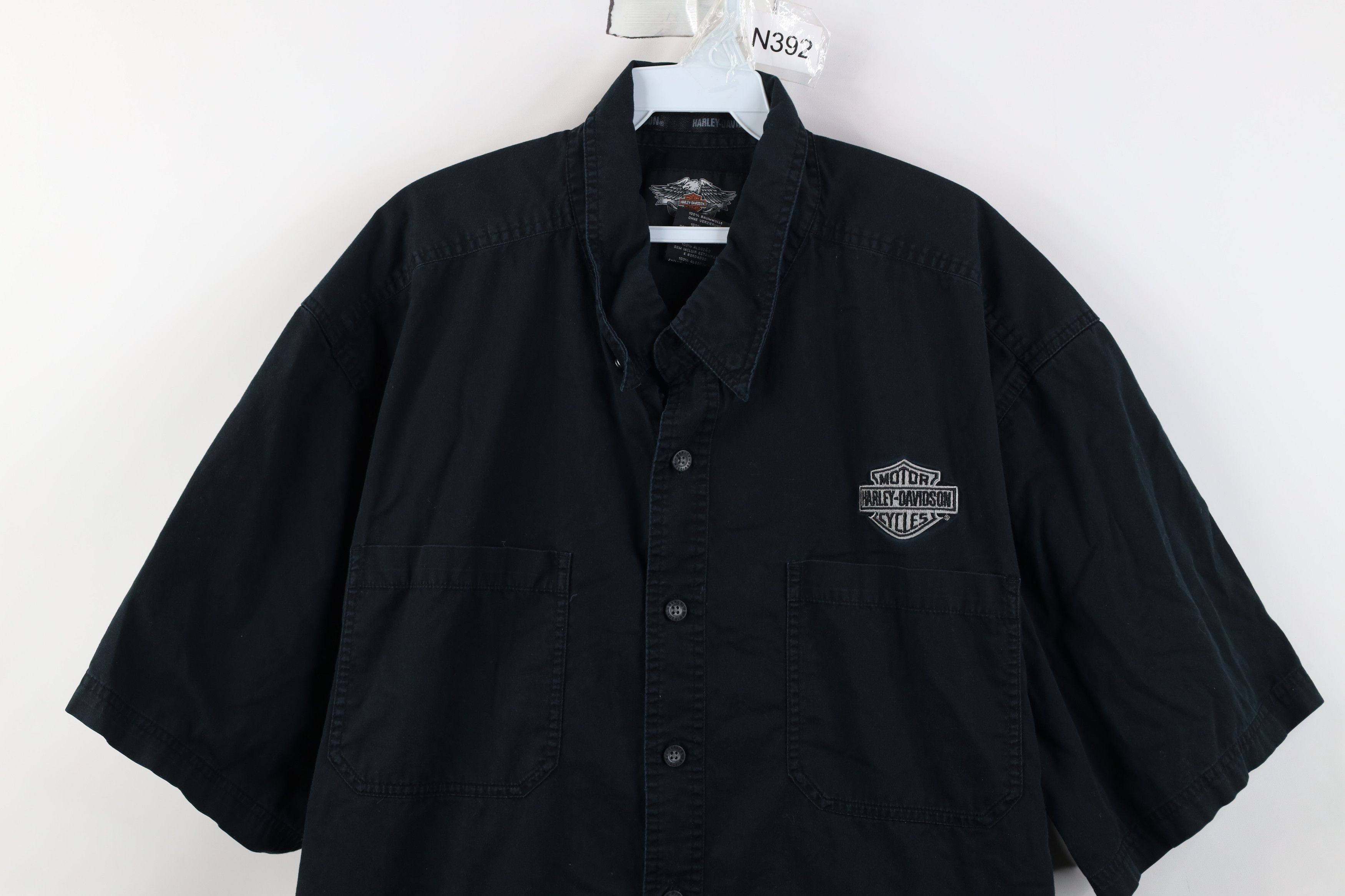 Harley Davidson Vintage Harley Davidson Short Sleeve Collared Button Shirt Size US XXL / EU 58 / 5 - 2 Thumbnail