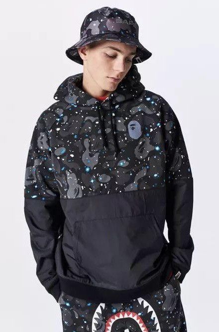 Bape Space Camo Wide Side Zip Pullover Hoodie Size US L / EU 52-54 / 3 - 1 Thumbnail