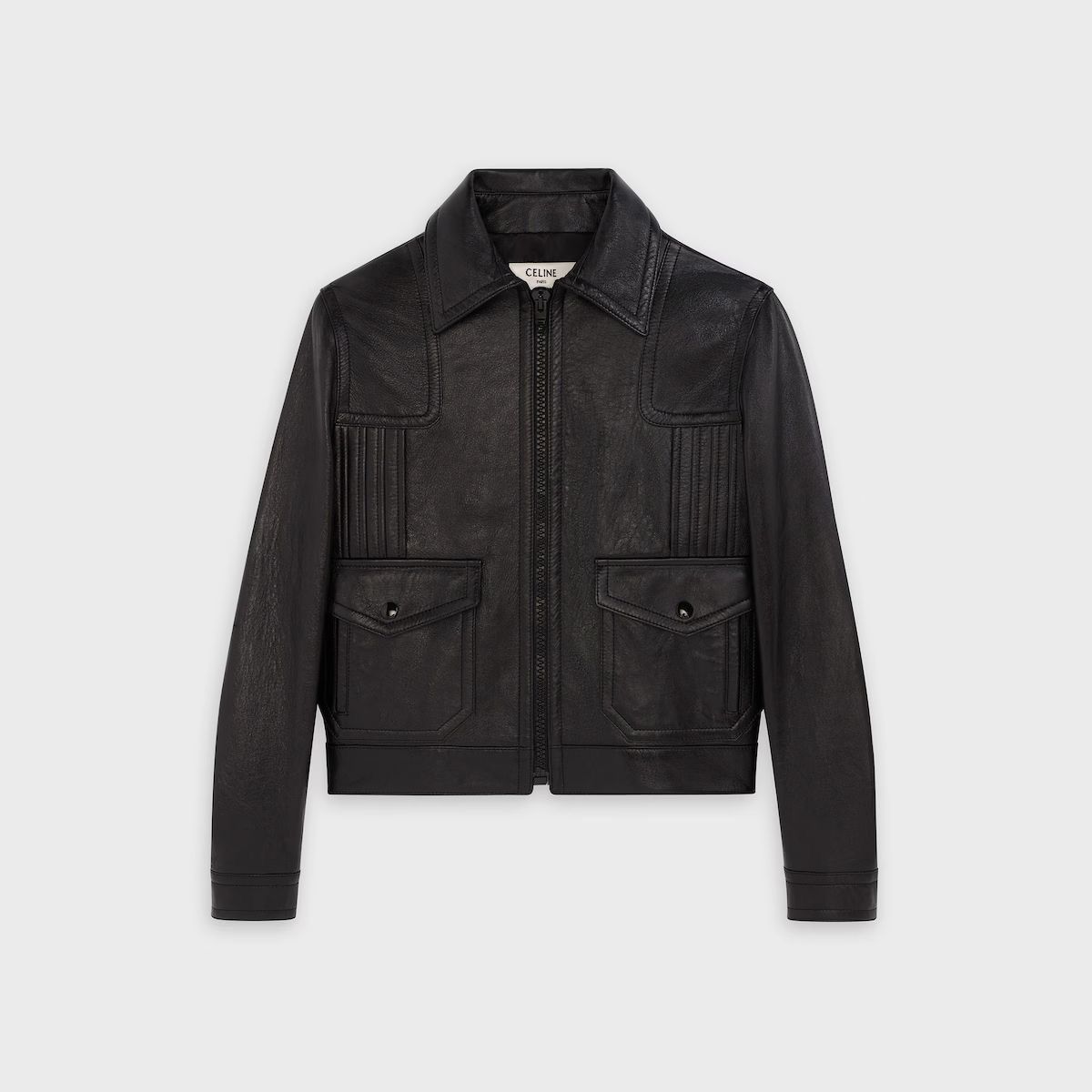 Celine Celine Leather Jacket in Small Size US S / EU 44-46 / 1 - 1 Thumbnail