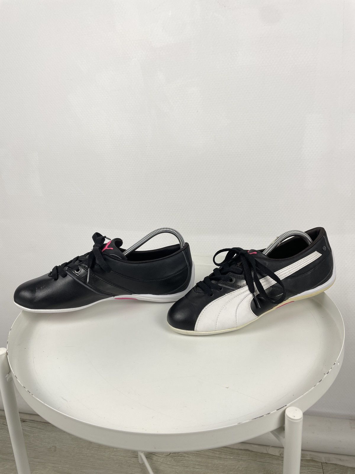 Ferrari × Puma Deatstock Rare Y2K Jet Speed Cat Leather Black Laces Low Moto Sneakers Shoes Size US 8.5 / IT 38.5 - 2 Thumbnail