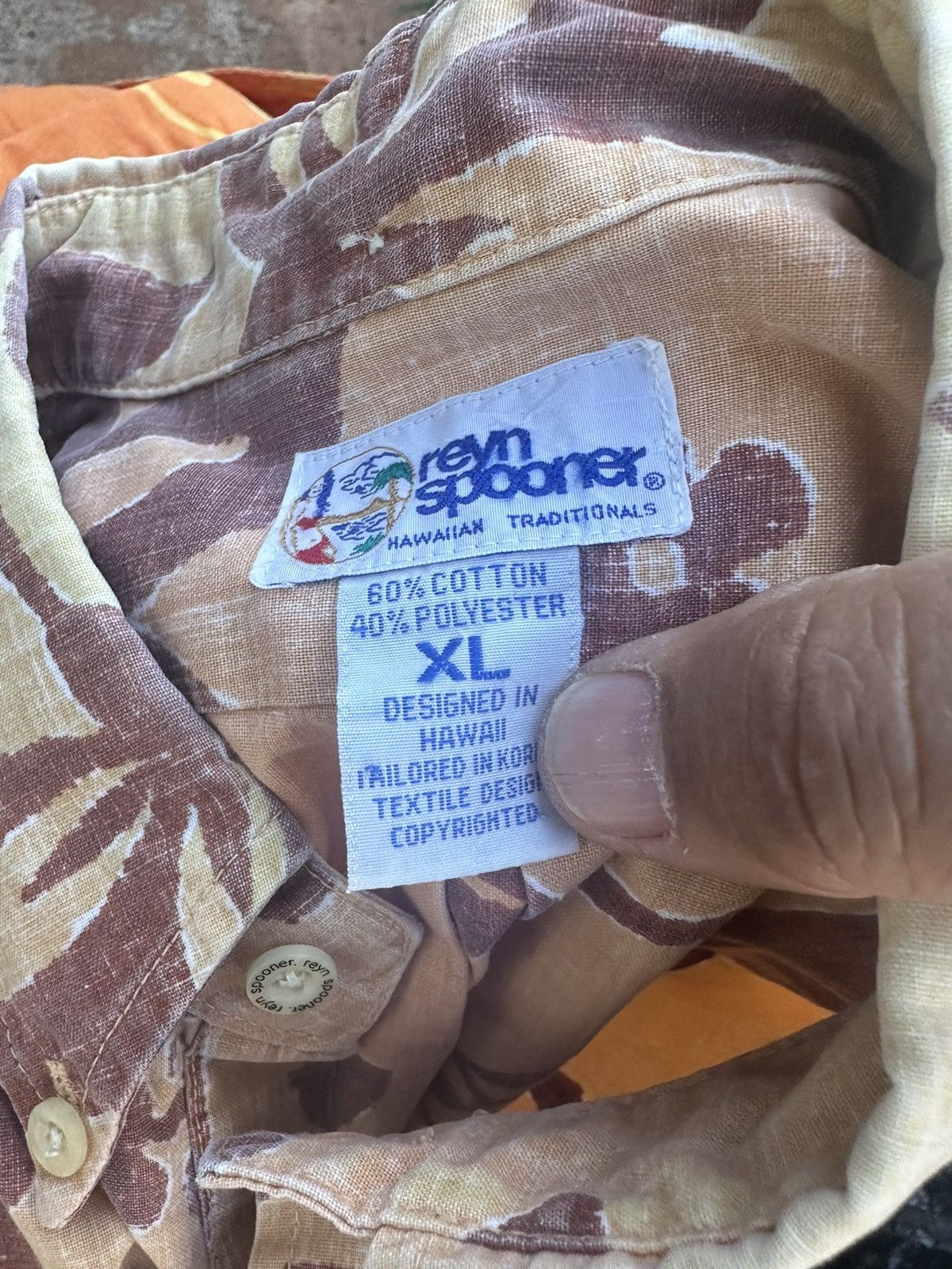 Reyn Spooner PreOwned Reyn Spooner Hawaiian Print Orange/Red Men's XL Size US XL / EU 56 / 4 - 4 Thumbnail