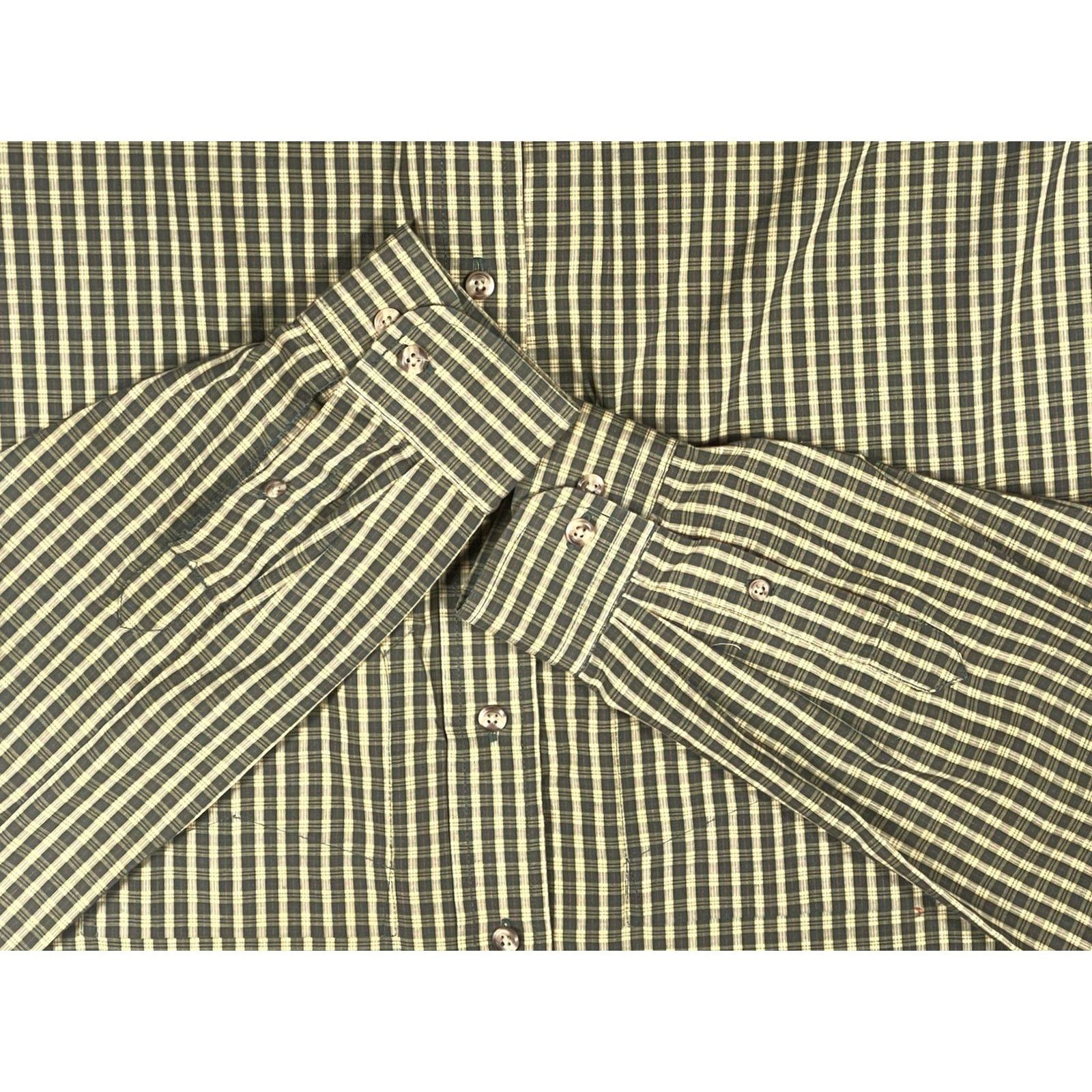 Van Heusen Van Heusen Dress Shirt Multicolor Check Button Up Long Sleeve Mens L 16-16 1/2 Wrinkle Free Shirt Size 42R - 5 Thumbnail