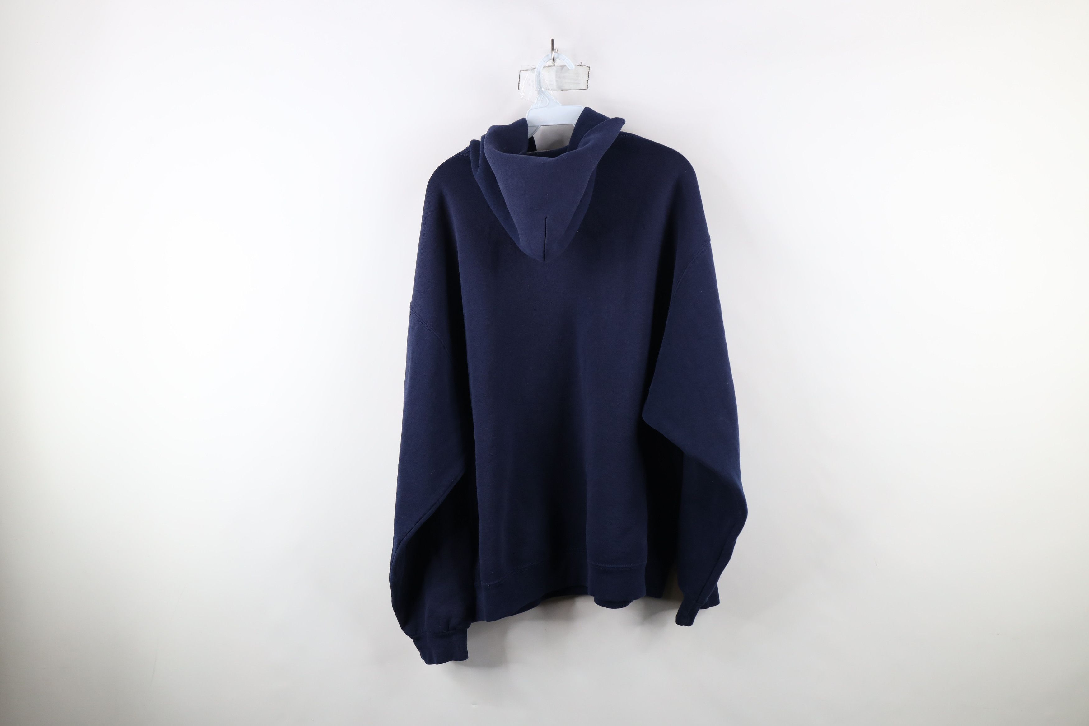 Russell Athletic Vintage 90s Russell Athletic Blank Hoodie Sweatshirt Blue Size US XXL / EU 58 / 5 - 11 Thumbnail