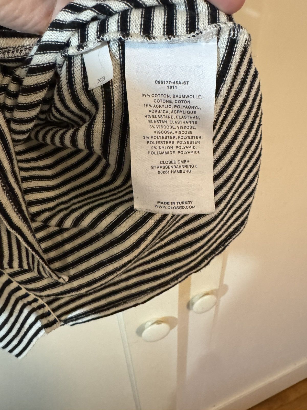 CLOSED × Maison Margiela × Saint James Closed Striped black and white T-shirt Size XS / US 0-2 / IT 36-38 - 4 Thumbnail