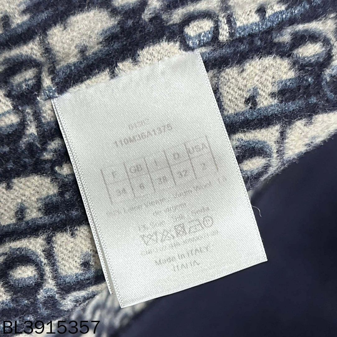 Dior Dior navy all-over print wool overcoat 34 98 New Size XS / US 0-2 / IT 36-38 - 4 Thumbnail