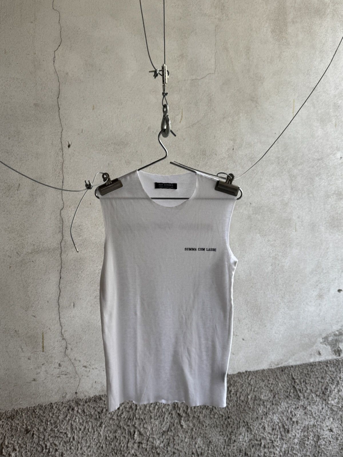 Raf Simons Raf Simons S/S 2000 “sum cumma laude” tank top Size US M / EU 48-50 / 2 - 1 Thumbnail