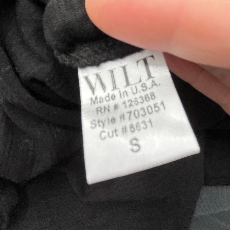 Designer Wilt Tiered-Hem Tee t shirt raw edges size small in Black Size S / US 4 / IT 40 - 3 Thumbnail