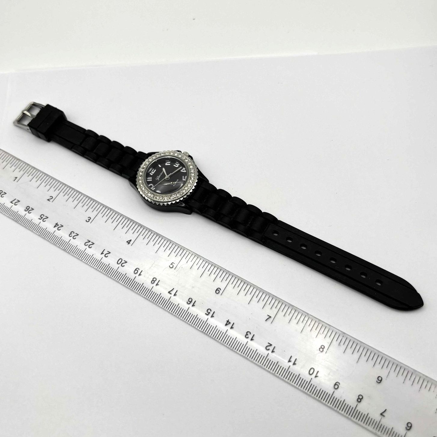 Geneva Black Crystal Geneva Watch Size ONE SIZE - 3 Thumbnail