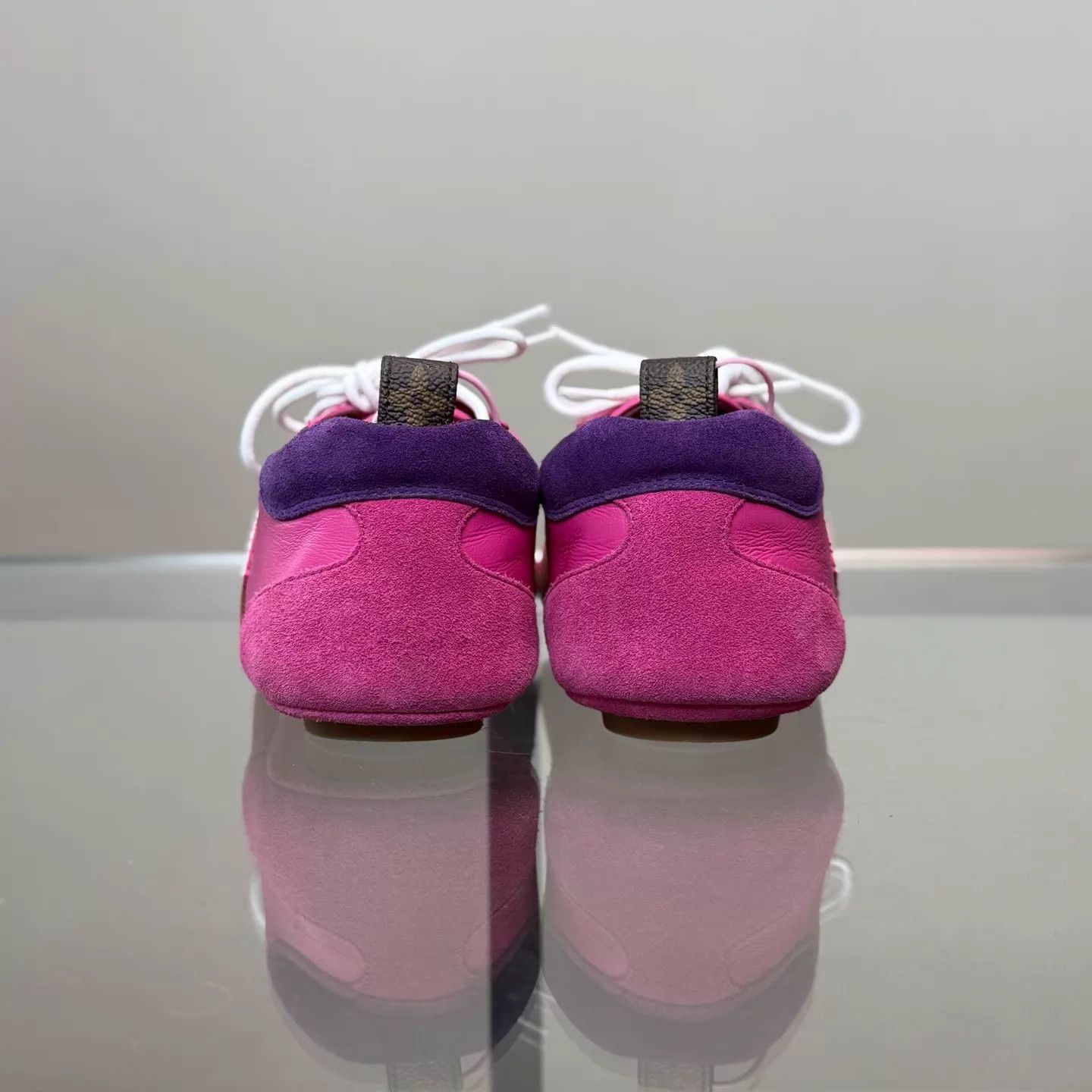 Louis Vuitton LV women's Sneakerina Magenta Ballet Deacon 38.5 Size US 8 / IT 38 - 4 Thumbnail