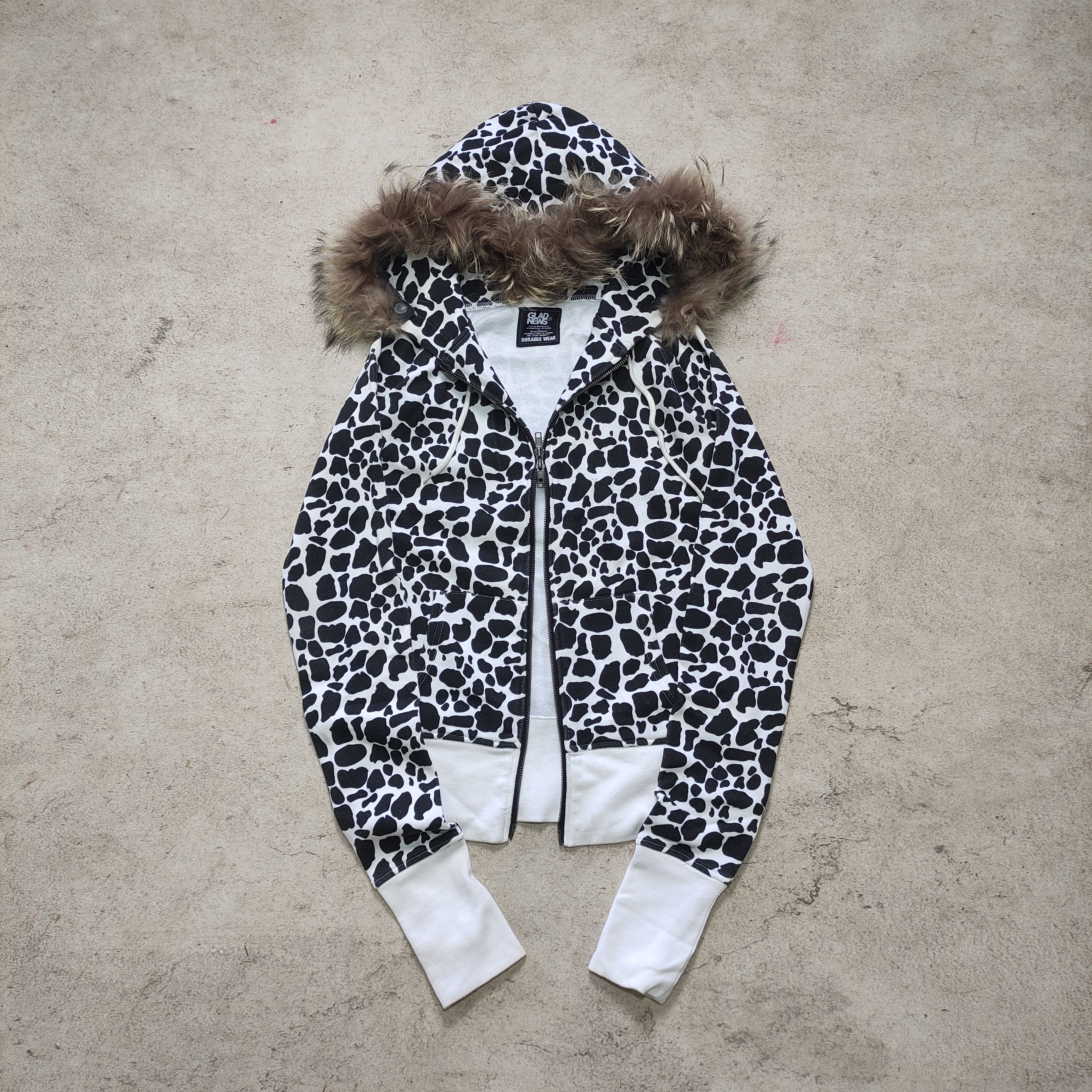 Le Grande Bleu (L.G.B.) GLAD NEWS Fur Leopard Hoodie 2000s Size US M / EU 48-50 / 2 - 2 Thumbnail