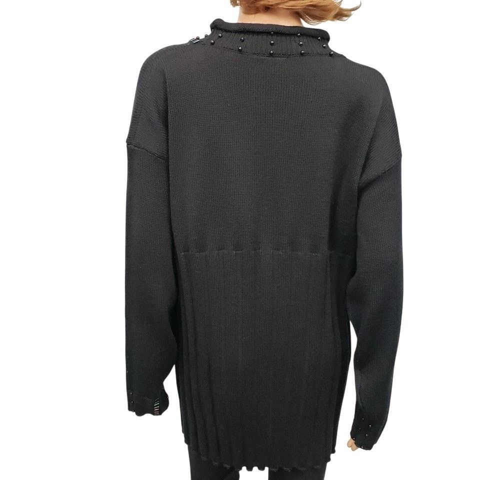 Vintage Chicara Embellished Beaded Knit Sweater Wool blend Germany Size XL / US 12-14 / IT 48-50 - 12 Thumbnail