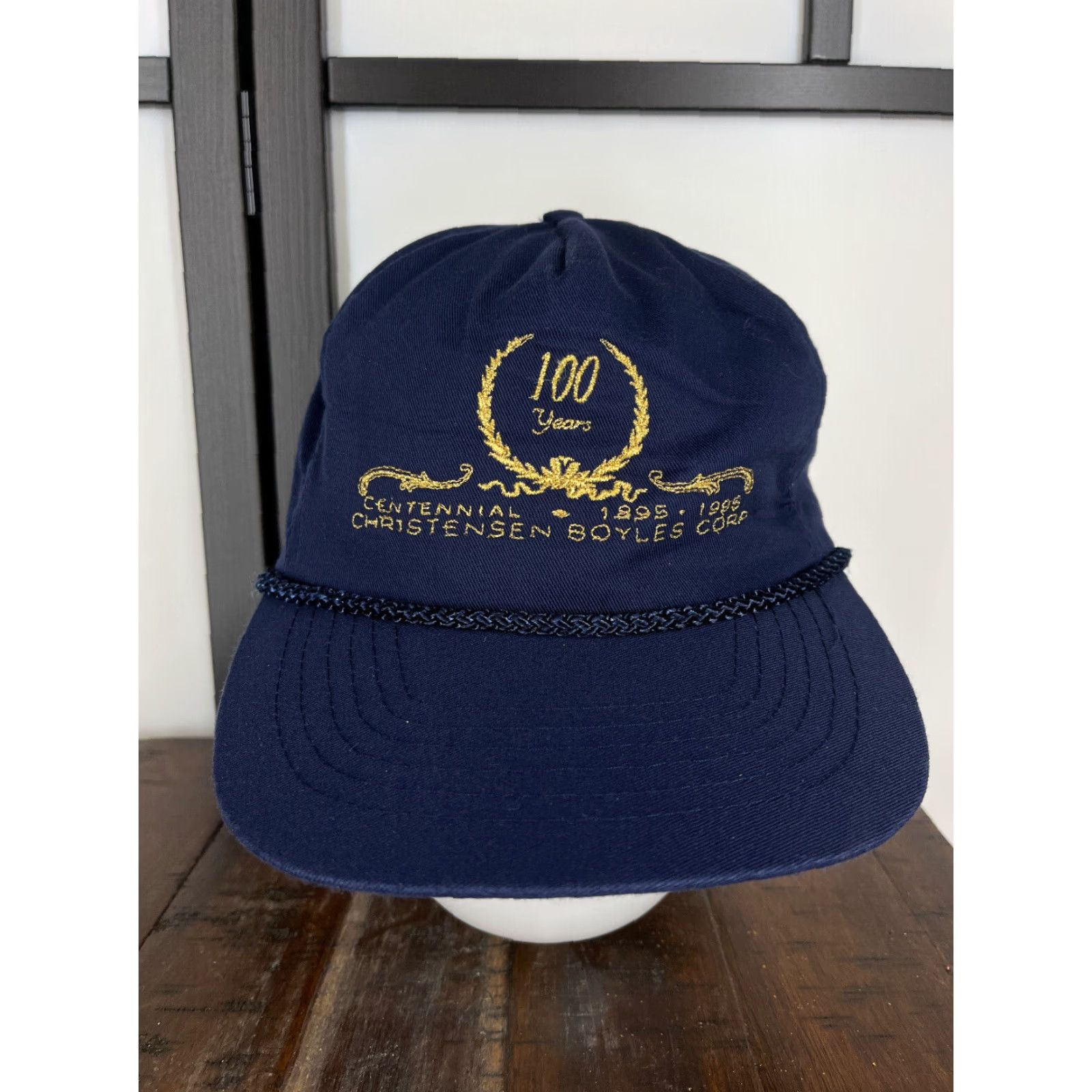 Vintage VINTAGE Christensen Boyles Hat Cap Strap Back Adult Blue Drill Service 100 Years Size ONE SIZE - 2 Thumbnail