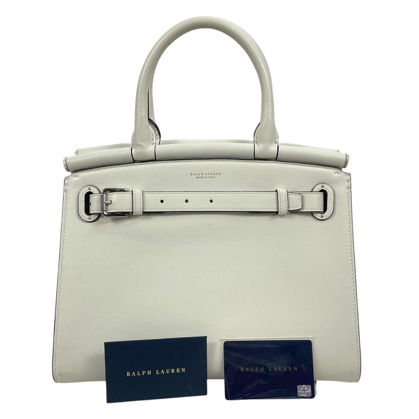 Ralph Lauren Ralph Lauren Collection RL50 Leather Medium Bag White Size ONE SIZE - 5 Thumbnail